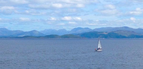 looking from Oban to Isle of Kerrera