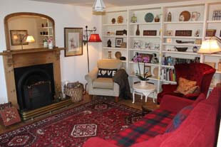 sittingroom with fire